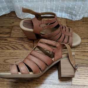 Montana Strappy Leather Heeled Sandal/Booties/Mule